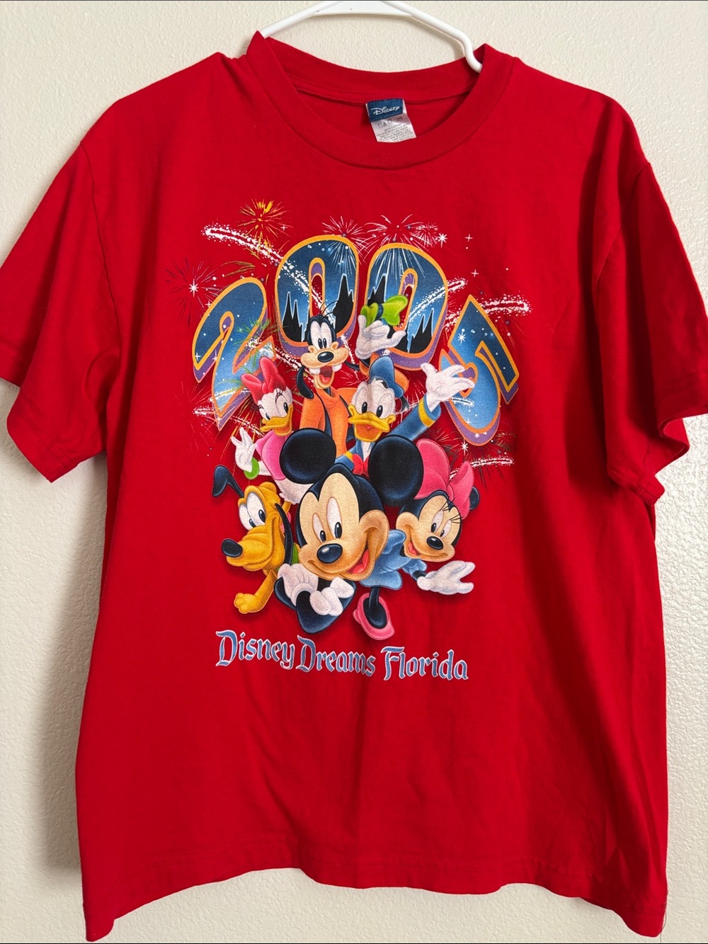 Disney Dreams Florida 2005 Red Tee Shirt Size large